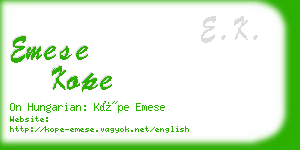 emese kope business card